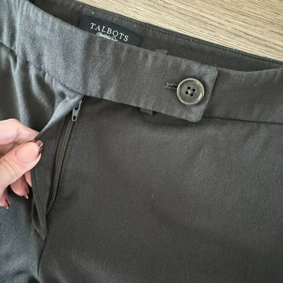 Talbots Signature Boot Olive Green work Pants slack trousers career office 8 - Picture 5 of 10